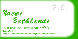 noemi bethlendi business card